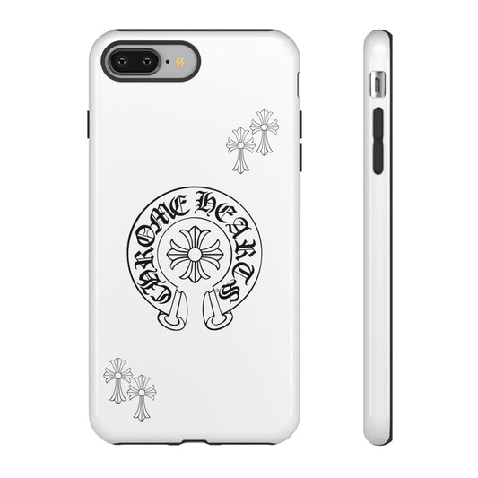 Chrome Heart Tough Phone Case, Stylish Phone Cover, Gift for Him, Protective Phone Case, Trendy Smartphone Accessory