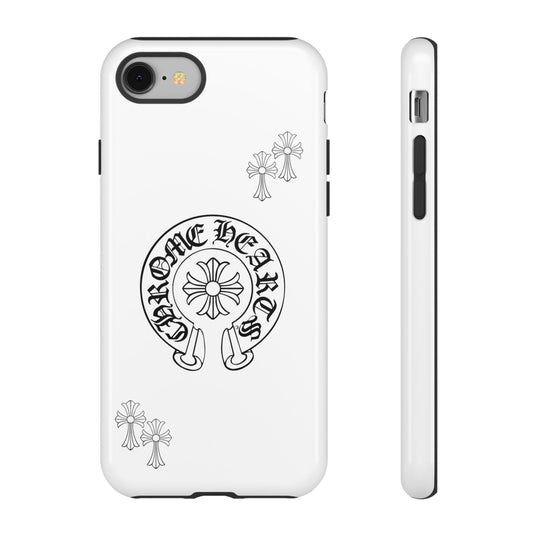 Chrome Heart Tough Phone Case, Stylish Phone Cover, Gift for Him, Protective Phone Case, Trendy Smartphone Accessory